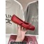 Gucci Satin Horsebit Ballet Flats with Bow Red 2024