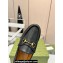 Gucci Heel 5cm Women's Horsebit wedge loafers 794316 in Leather Black 2024