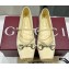 Gucci Satin Horsebit Ballet Flats with Bow Yellow 2024