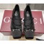 Gucci Satin Horsebit Ballet Flats with Bow Black 2024