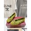 Gucci Satin Horsebit Ballet Flats with Bow Olive Green 2024