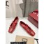 Gucci Leather Horsebit Ballet Flats with Bow Red 2024