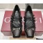 Gucci Leather Horsebit Ballet Flats with Bow Black 2024