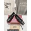 Gucci Leather Horsebit Ballet Flats with Bow Black 2024