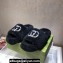 Gucci Crystal GG Shearling Fur Slide Sandals Black 2024