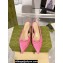 Gucci Heel 4.5cm Women's Horsebit slingback pumps 782627 in GG Pink 2024