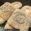 Gucci Crystal GG Shearling Fur Slide Sandals Beige 2024