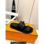 Hermes Jackson Women/Men sandals with Kelly buckle in calfskin Black 2024