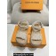 Louis Vuitton Heel 7.5cm LV By The Pool Maya Flatform Sandals Denim Beige 2024