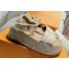 Louis Vuitton Heel 7.5cm LV By The Pool Maya Flatform Sandals Denim Beige 2024