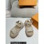 Louis Vuitton Heel 7.5cm LV By The Pool Maya Flatform Sandals Denim Beige 2024