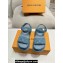 Louis Vuitton Heel 7.5cm LV By The Pool Maya Flatform Sandals Denim Blue 2024