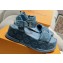 Louis Vuitton Heel 7.5cm LV By The Pool Maya Flatform Sandals Denim Blue 2024
