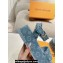Louis Vuitton Heel 7.5cm LV By The Pool Maya Flatform Sandals Denim Blue 2024