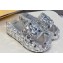 Fendi Heel 6cm Platform 3.5cm Sequins Slides Silver 2024