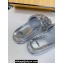 Fendi Sequins Slides Silver 2024