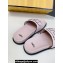 Fendi Calfskin Leather FF Slides Light Pink 2024