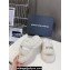 Alexander Wang Heel 5cm Crystal Logo platform Shearling Fur slides White 2024