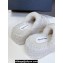 Alexander Wang Heel 5cm Crystal Logo platform Shearling Fur slides White 2024