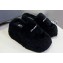 Alexander Wang platform Shearling Fur slides Black 2024
