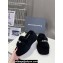 Alexander Wang Crystal Logo platform Shearling Fur slides Black 2024