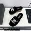 Chanel Platform Pearl and Crystal CC Logo Shearling Mules Black 2024