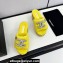 Chanel Platform Pearl and Crystal CC Logo Shearling Mules Yellow 2024