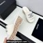 Chanel Platform Pearl and Crystal CC Logo Shearling Mules White 2024