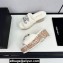 Chanel Platform Pearl and Crystal CC Logo Shearling Mules White 2024