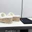 Chanel Platform Pearl and Crystal CC Logo Shearling Mules White 2024