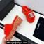 Chanel Platform Pearl and Crystal CC Logo Shearling Mules Red 2024