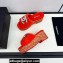 Chanel Platform Pearl and Crystal CC Logo Shearling Mules Red 2024
