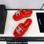 Chanel Platform Pearl and Crystal CC Logo Shearling Mules Red 2024