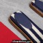 Christian Louboutin timeless CL mules in striped fabric Blue 2024
