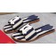 Christian Louboutin timeless CL mules in striped fabric Blue 2024