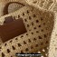 Saint Laurent LE 5 A 7 bag in raffia crochet and smooth leather 690941 Beige 2024