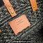 Saint Laurent panier small Tote bag in crochet raffia and smooth leather 685618 Black 2024
