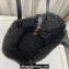 Saint Laurent panier small Tote bag in raffia and vegetable-tanned leather 751240 Black 2024