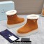 Prada Shearling Suede Ankle Boots Brown 2024