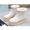 Prada Shearling Suede Ankle Boots White 2024