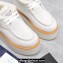 Prada Shearling Suede Lace-Up Booties White 2024