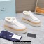 Prada Shearling Suede Lace-Up Booties White 2024