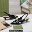 Gucci Heel 4.5cm Women's slingback with Marina chain 794372 patent leather Black 2024