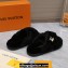 Louis Vuitton Shearling cross-over straps LV Bliss Comfort Mules Black 2024
