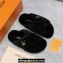Louis Vuitton Shearling cross-over straps LV Bliss Comfort Mules Black 2024
