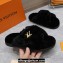 Louis Vuitton Shearling cross-over straps LV Bliss Comfort Mules Black 2024