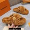 Louis Vuitton Shearling cross-over straps LV Bliss Comfort Mules Brown 2024