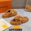 Louis Vuitton Shearling cross-over straps LV Bliss Comfort Mules Brown 2024