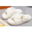 Louis Vuitton Shearling cross-over straps LV Bliss Comfort Mules White 2024