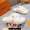 Louis Vuitton Shearling cross-over straps LV Bliss Comfort Mules White 2024